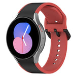 Bracelet de montre en silicone bicolore, Pour Samsung Galaxy Watch4 Classic 46mm / Watch4 44mm, Pour Samsung Galaxy Watch4 Classic 42mm / Watch4 40mm, Pour Samsung Galaxy Watch5 Pro / Watch5