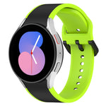 Bracelet de montre en silicone bicolore, Pour Samsung Galaxy Watch4 Classic 46mm / Watch4 44mm, Pour Samsung Galaxy Watch4 Classic 42mm / Watch4 40mm, Pour Samsung Galaxy Watch5 Pro / Watch5