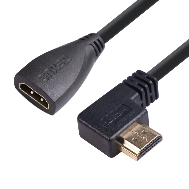 Câble adaptateur HDMI mâle coudé HDL-03 30cm vers femelle, angle gauche, 90 degrés, 270 degrés