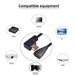 Câble adaptateur HDMI mâle coudé HDL-03 30cm vers femelle, angle gauche, 90 degrés, 270 degrés