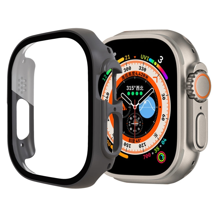 Film en verre trempé avec boîtier PC, pour Apple Watch Ultra 1 / 2 / 3 49mm