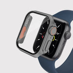Pour Apple Watch Series 9 / 8 / 7 45mm Film Coque PC de montre avec bouton détachable, Pour Apple Watch Series 9 / 8 / 7 45mm