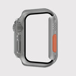 Pour Apple Watch Series 9 / 8 / 7 45mm Film Coque PC de montre avec bouton détachable, Pour Apple Watch Series 9 / 8 / 7 45mm