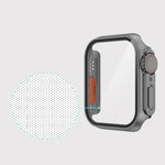 Pour Apple Watch Series 9 / 8 / 7 45mm Film Coque PC de montre avec bouton détachable, Pour Apple Watch Series 9 / 8 / 7 45mm