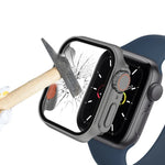 Pour Apple Watch Series 9 / 8 / 7 45mm Film Coque PC de montre avec bouton détachable, Pour Apple Watch Series 9 / 8 / 7 45mm