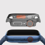 Pour Apple Watch Series 9 / 8 / 7 45mm Film Coque PC de montre avec bouton détachable, Pour Apple Watch Series 9 / 8 / 7 45mm