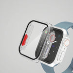 Pour Apple Watch Series 9 / 8 / 7 45mm Film Coque PC de montre avec bouton détachable, Pour Apple Watch Series 9 / 8 / 7 45mm