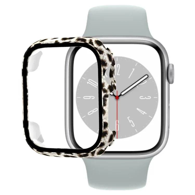 Coque de montre en PC avec film en verre trempé, pour Apple Watch Series 9 / 8 / 7 41 mm, pour Apple Watch Series 9 / 8 / 7 45 mm