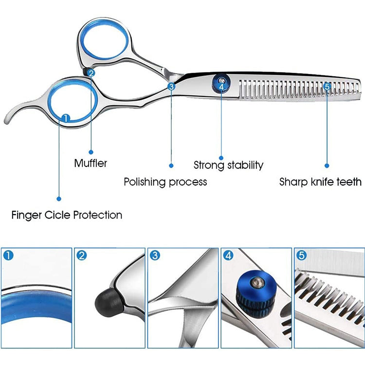 Kit de ciseaux de coiffure professionnels pour désépaissir les cheveux, 2 pièces, 7 pièces, 12 pièces