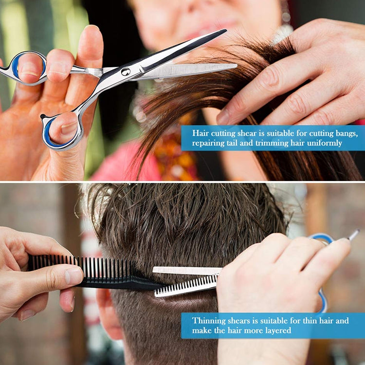 Kit de ciseaux de coiffure professionnels pour désépaissir les cheveux, 2 pièces, 7 pièces, 12 pièces