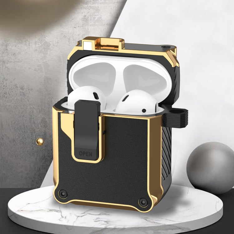 Wireless Earphone Eagle Electroplating Protective Case with Hook, For AirPods 1 / 2, For AirPods Pro, For AirPods 3