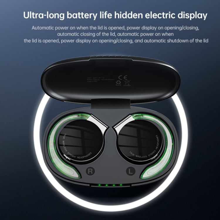 Écouteurs sans fil étanches à suppression de bruit Bluetooth T&G F2 avec fixation auriculaire