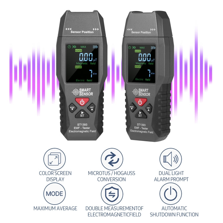 Détecteur portable de rayonnement électromagnétique SmartSensor AS1392, SmartSensor AS1392