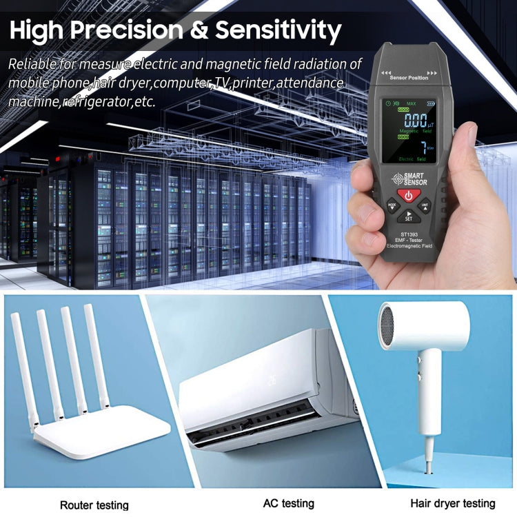 Détecteur portable de rayonnement électromagnétique SmartSensor AS1392, SmartSensor AS1392