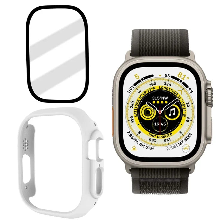 Film en verre trempé et coque de montre PC dépolie, pour Apple Watch Ultra 3 / 2 / 1 49 mm