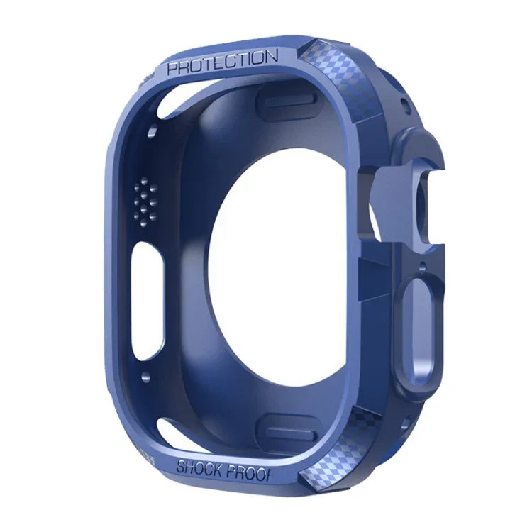 Coque de protection trois épreuves en fibre de carbone TPU, pour Apple Watch Ultra 3 / 2 / 1 49 mm