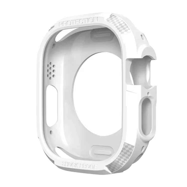 Coque de protection trois épreuves en fibre de carbone TPU, pour Apple Watch Ultra 3 / 2 / 1 49 mm