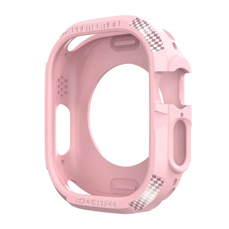 Coque de protection trois épreuves en fibre de carbone TPU, pour Apple Watch Ultra 3 / 2 / 1 49 mm