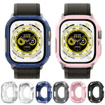 Coque de protection trois épreuves en fibre de carbone TPU, pour Apple Watch Ultra 3 / 2 / 1 49 mm