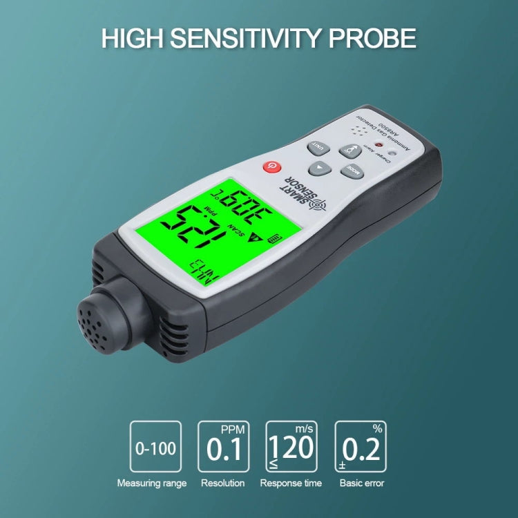 Détecteur de gaz ammoniac NH3 portable SmartSensor AR8500, AR8500