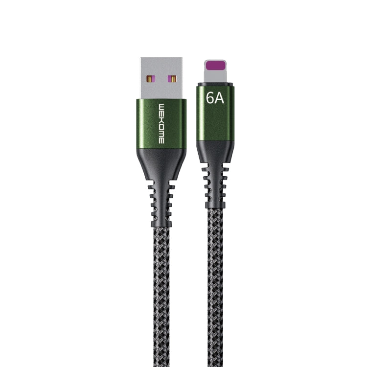 Câble de données de charge rapide WEKOME WDC-169I série Raython 6A USB vers 8 broches, longueur : 1m