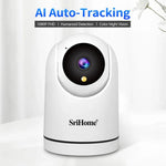 Caméra de surveillance Wi-Fi PTZ SriHome SH042 2.0MP 1080P HD AI, SH042