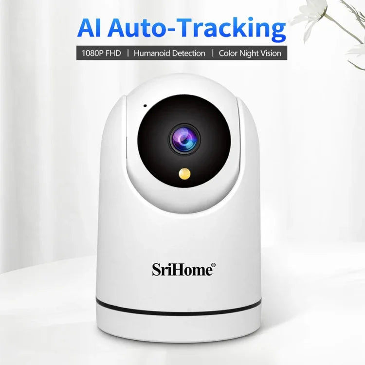 Caméra de surveillance Wi-Fi PTZ SriHome SH042 2.0MP 1080P HD AI, SH042