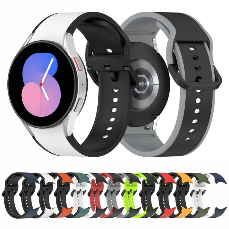 Bracelet de montre en silicone bicolore, pour Samsung Galaxy Watch5 40mm / 44mm