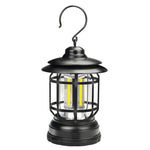 Lampe suspendue rétro portable Lanterne Tente de camping Lumière, chargement USB, type de batterie, piles non incluses