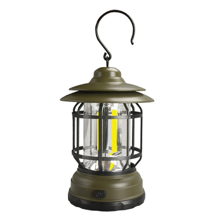 Lampe suspendue rétro portable Lanterne Tente de camping Lumière, chargement USB, type de batterie, piles non incluses
