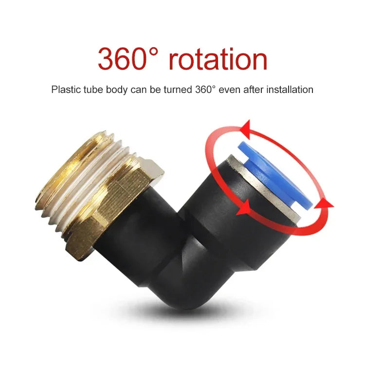 PL6-04 LAIZE 2pcs Connecteur pneumatique rapide coudé à filetage mâle, PL4-01 (10pcs), PL4-02 (10pcs), PL4-M5 (10pcs), PL6-01 (10pcs), PL6-02 (10pcs), PL6-03 (10pcs), PL6-04 (2pcs), PL6-M5 (10pcs), PL8-01 (10pcs), PL8-02 (10pcs), PL8-03 (10pcs)
