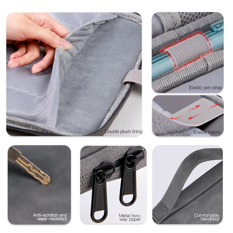 Sac en cuir à texture peau de mouton portable, pour ordinateur portable 9,7-11 pouces, pour ordinateur portable 12,9-13 pouces