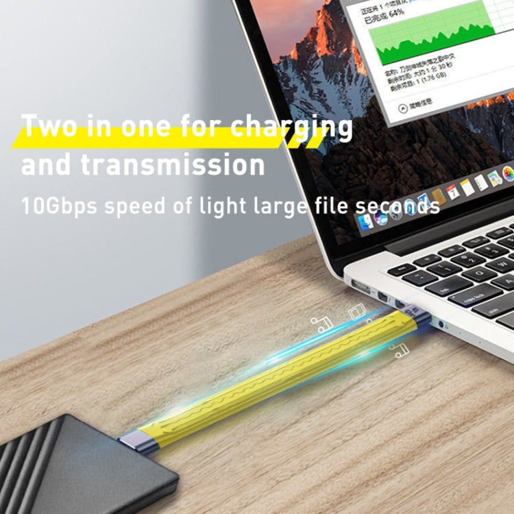 Câble de données flexible FPC USB-C/Type-C à USB-C/Type-C 100W 40Gbps, longueur : 13,8cm, 40Gbps USB-C/Type-C à USB-C/Type-C