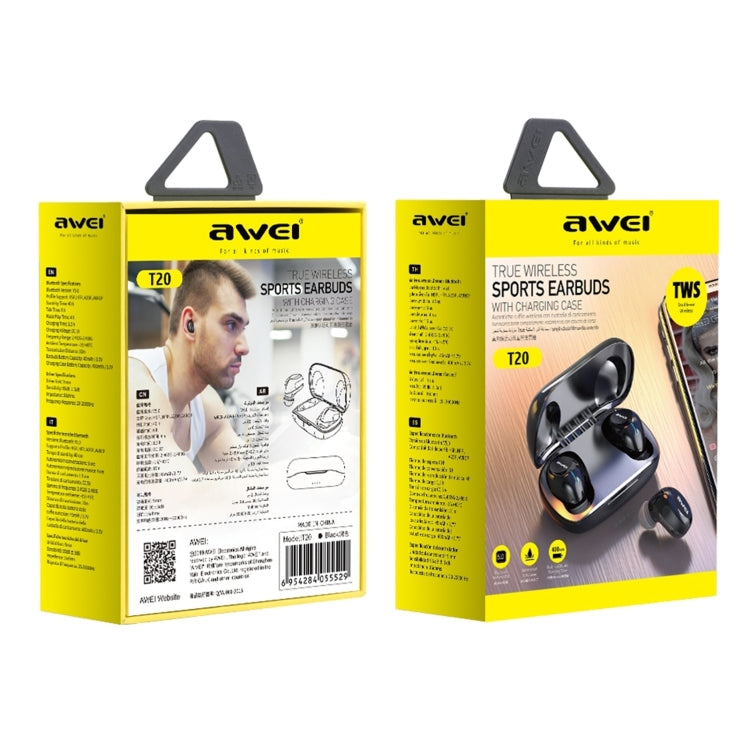 awei T20 Casque sans fil Bluetooth 5.1 True Wireless, T20
