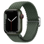 Bracelet de montre en nylon tressé avec boucle, pour Apple Watch Ultra 49mm / Series 8&7 45mm / SE 2&6&SE&5&4 44mm / 3&2&1 42mm