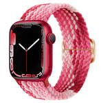 Bracelet de montre en nylon tressé avec boucle, pour Apple Watch Ultra 49mm / Series 8&7 45mm / SE 2&6&SE&5&4 44mm / 3&2&1 42mm