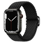 Bracelet de montre en nylon tressé avec boucle, pour Apple Watch Ultra 49mm / Series 8&7 45mm / SE 2&6&SE&5&4 44mm / 3&2&1 42mm