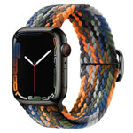 Bracelet de montre en nylon tressé avec boucle, pour Apple Watch Ultra 49mm / Series 8&7 45mm / SE 2&6&SE&5&4 44mm / 3&2&1 42mm