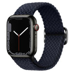 Bracelet de montre en nylon tressé avec boucle, pour Apple Watch Ultra 49mm / Series 8&7 45mm / SE 2&6&SE&5&4 44mm / 3&2&1 42mm