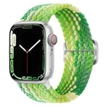 Bracelet de montre en nylon tressé avec boucle, pour Apple Watch Ultra 49mm / Series 8&7 45mm / SE 2&6&SE&5&4 44mm / 3&2&1 42mm