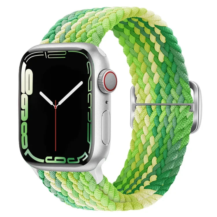 Bracelet de montre en nylon tressé avec boucle, pour Apple Watch Ultra 49mm / Series 8&7 45mm / SE 2&6&SE&5&4 44mm / 3&2&1 42mm