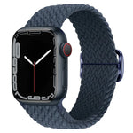 Bracelet de montre en nylon tressé avec boucle, pour Apple Watch Ultra 49mm / Series 8&7 45mm / SE 2&6&SE&5&4 44mm / 3&2&1 42mm