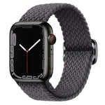 Bracelet de montre en nylon tressé avec boucle, pour Apple Watch Ultra 49mm / Series 8&7 45mm / SE 2&6&SE&5&4 44mm / 3&2&1 42mm