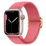 Bracelet de montre en nylon tressé avec boucle, pour Apple Watch Ultra 49mm / Series 8&7 45mm / SE 2&6&SE&5&4 44mm / 3&2&1 42mm