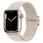 Bracelet de montre en nylon tressé avec boucle, pour Apple Watch Ultra 49mm / Series 8&7 45mm / SE 2&6&SE&5&4 44mm / 3&2&1 42mm