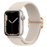 Bracelet de montre en nylon tressé avec boucle, pour Apple Watch Ultra 49mm / Series 8&7 45mm / SE 2&6&SE&5&4 44mm / 3&2&1 42mm