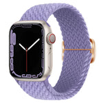 Bracelet de montre en nylon tressé avec boucle, pour Apple Watch Ultra 49mm / Series 8&7 45mm / SE 2&6&SE&5&4 44mm / 3&2&1 42mm