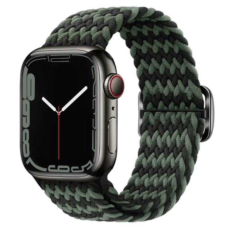 Bracelet de montre tressé en nylon avec boucle, pour Apple Watch Series 8&7 41mm / SE 2&6&SE&5&4 40mm / 3&2&1 38mm, pour Apple Watch Series 8&7 41mm / SE 2