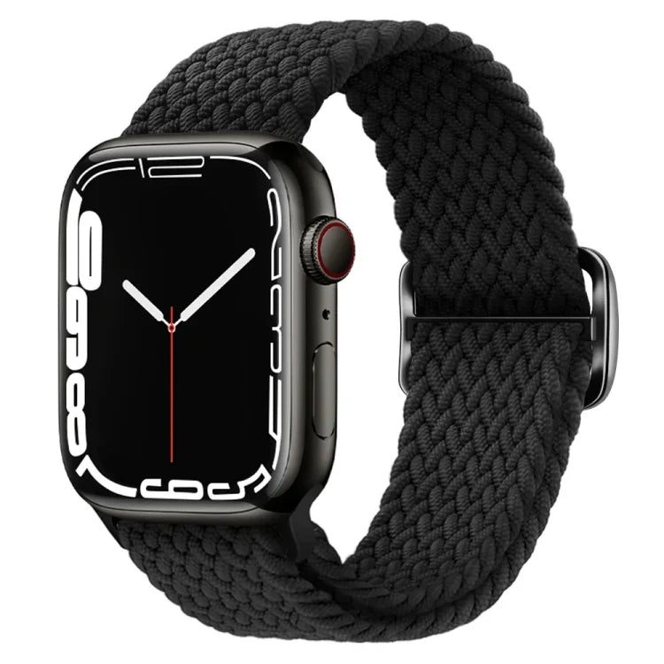 Buckle Nylon Braided Watch Band, For Apple Watch Series 8&7 41mm / SE 2&6&SE&5&4 40mm / 3&2&1 38mm, For Apple Watch Series 8&7 41mm / SE 2