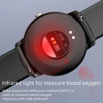KS02 Montre Intelligente 1,32 Pouces Prend en Charge la Détection de la Glycémie, la Détection de la Pression Artérielle, la Détection de l'Oxygène Sanguin, KS02